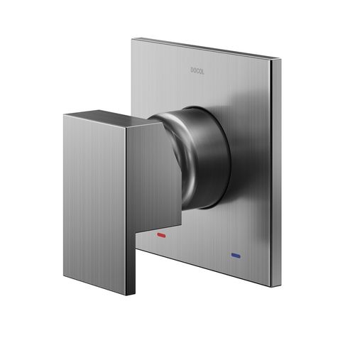 Acabamento monocomando para chuveiro 3/4" alta vazão New Edge/Minima grafite escovado