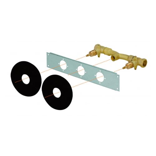 Kit misturador ducha higiênica e banheiro de parede roscável 3/4" x 1/2" com travessa 60 cm