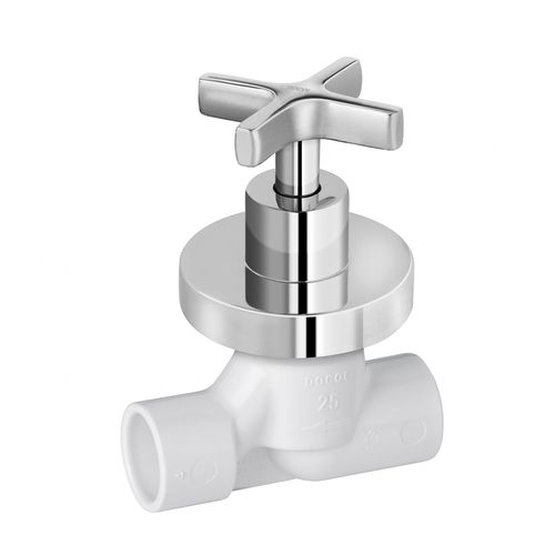 Registro de pressão basetec PVC cerâmico 25mm com acabamento Invicta