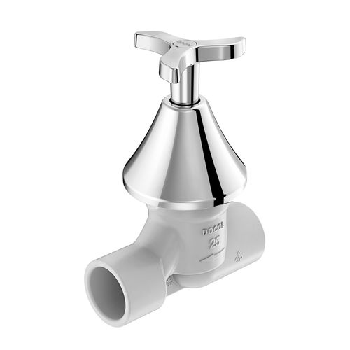 Registro baseTec PVC cerâmico 25mm com acabamento Pertutti cromado