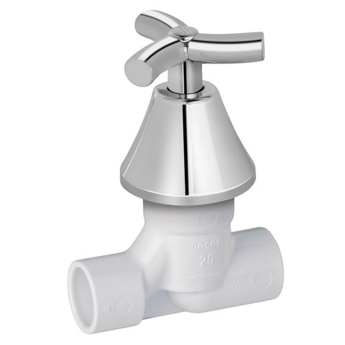 Registro de pressão baseTec PVC cerãmico 25mm com acabamento DocolPrimor cromado
