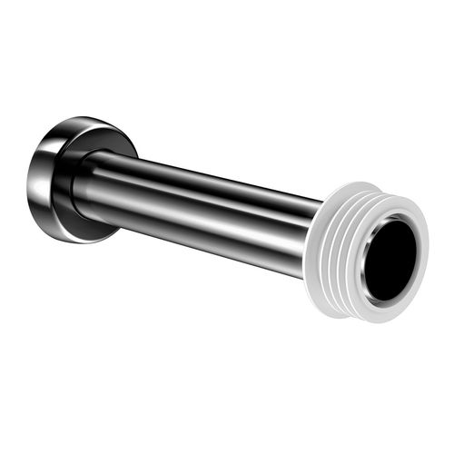 Tubo de ligação para bacia 25 cm níquel
