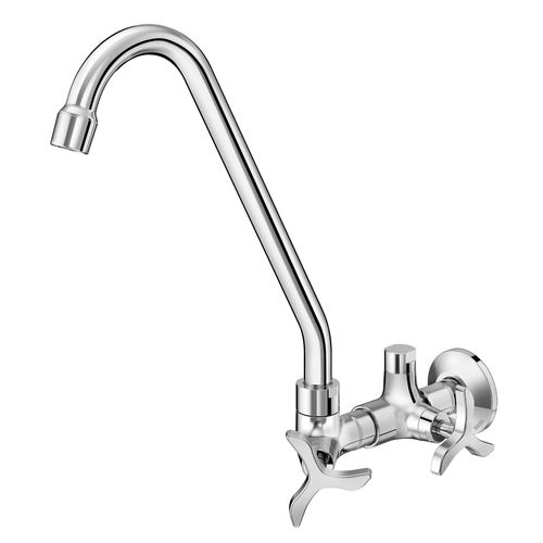 Torneira de parede para cozinha com saída para filtro Pertutti cromada